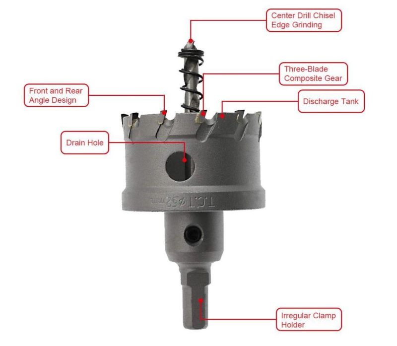 Customized Sandblast Surface Tct Hole Saw Cutter Drill Bit