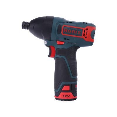 Ronix High Quality Model 8104K 12V 2A Cordless 2 Battery Magnetic Mini Electric Screwdrivers