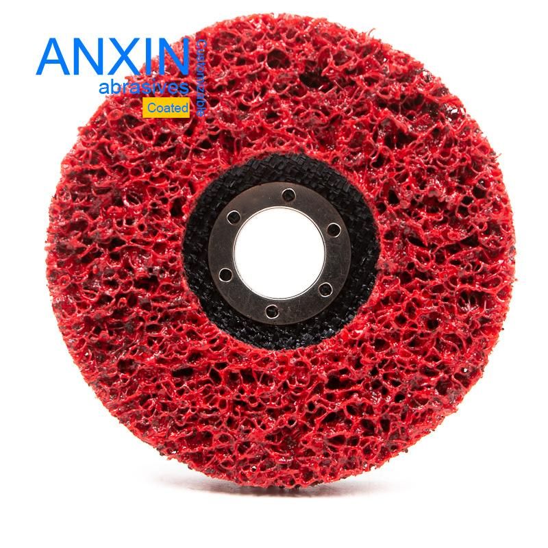 4"*5/8" Cleaning Pad Paint Removing Rush Red Color