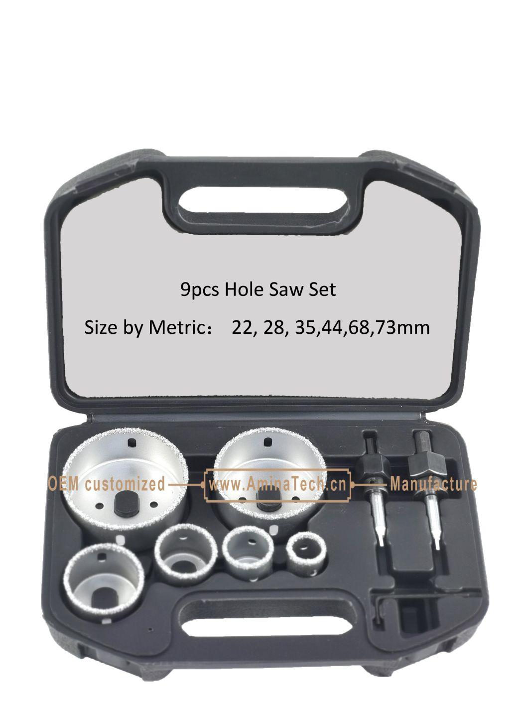 Aminatech 9pcs Hole Saw Set,Power Tools