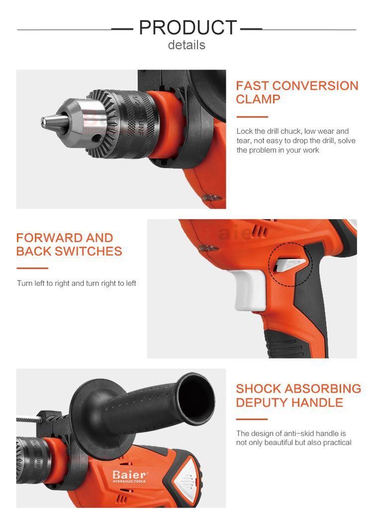 Brushless Charging Electric Hammer Drill Strong Motivation