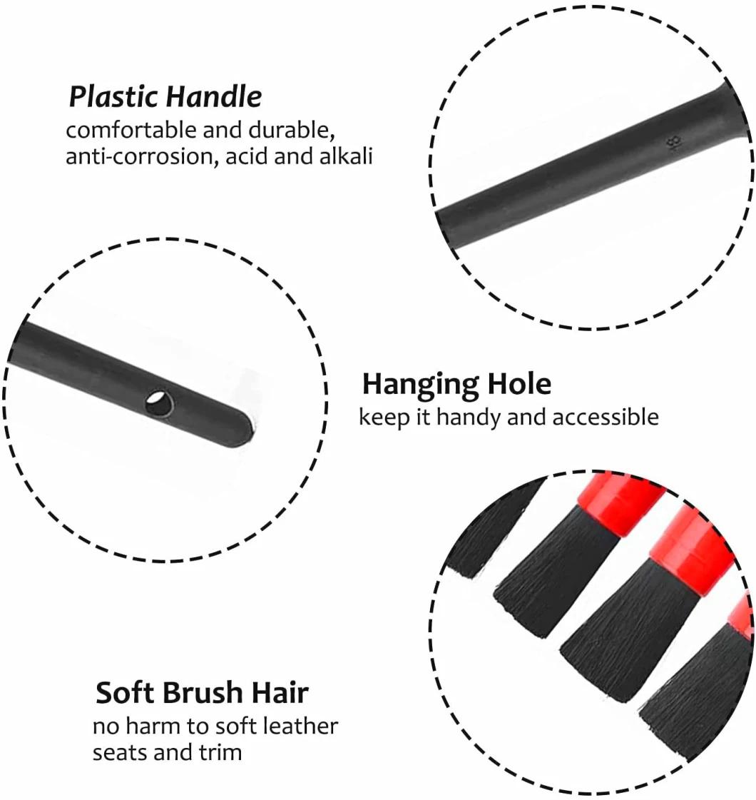 Cross-Border Supply Car Cleaning Brush 12-Piece Set of Car Interior Dust Removal Detail Brush Glass Cleaning Cloth Wheel Brush