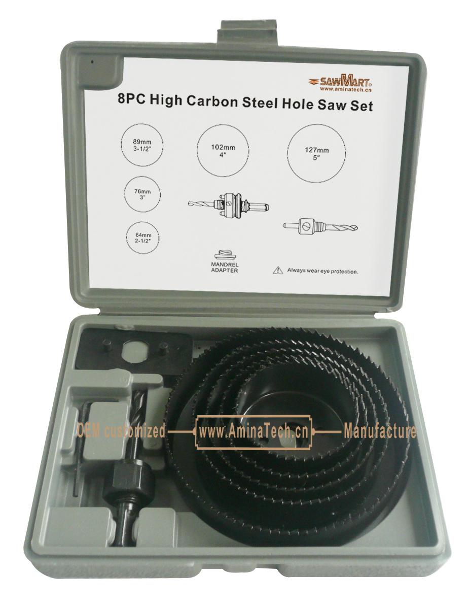 8PC High Carbon Steel Hole Saw Set,Power Tools ,