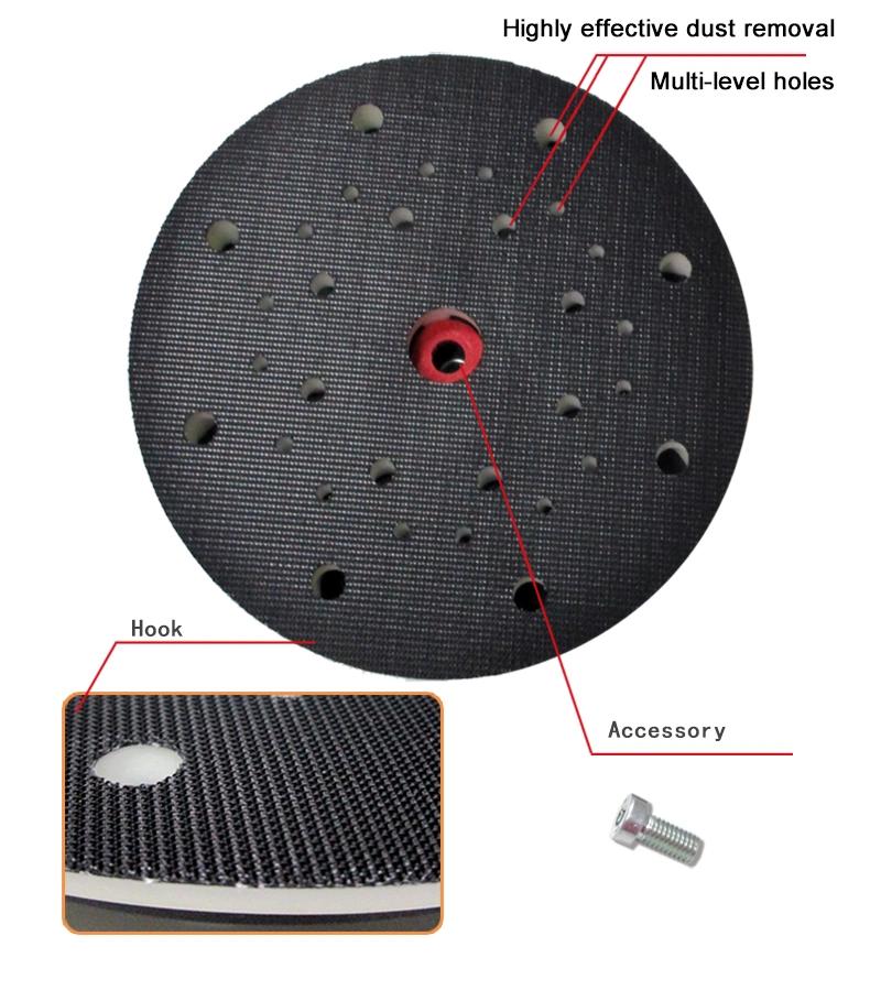 6 Inch 150mm Hook and Loop Sander Backing Pad Power Tools Accessories
