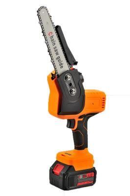 Outdoor Wood Cutting Tool Factory Supply 21V 8 Inches Cordless Electric Chain Saw Power Saw Mini Lithium Battery Chainsaw Professional
