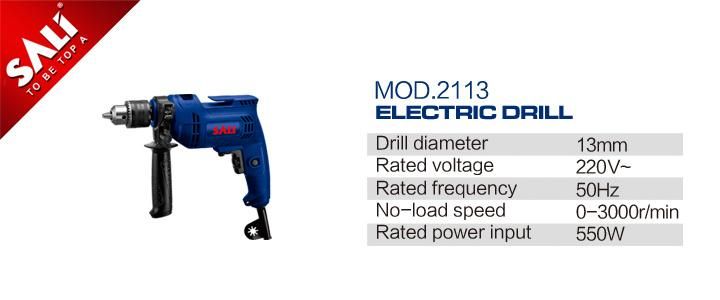 Nail Electric Dril L550W Electric Power Tools 13mm Hammer Drill