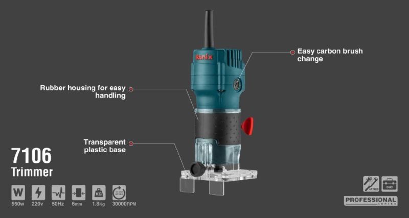 Ronix Model 7106 Electric Power Tool Wood Working Hand Trimmer