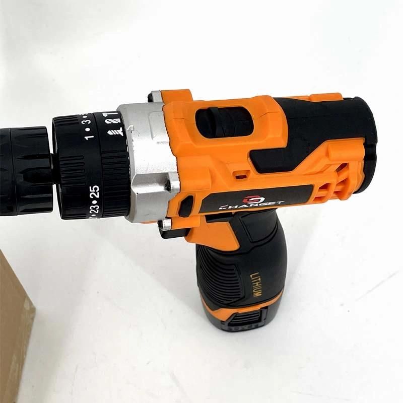 Cg-2003orange Impact Double Speed 12V 16.8V 21V Li-on Lithium Battery Professional Manufacturer Hand Rechargeable Forward and Reverse Impact Cordless Drill