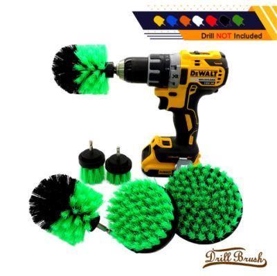 Nylon 2/3.5/4/5 Inches Electric Drill Green Brush Head 6 Pieces Set Cleaning Brush dB0716