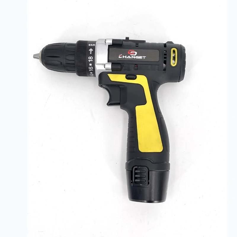 Cg-2004yellow Double Speed 12V 16.8V 21V Li-on Lithium Battery Professional Manufacturer Hand Rechargeable Forward and Reverse Impact Cordless Drill