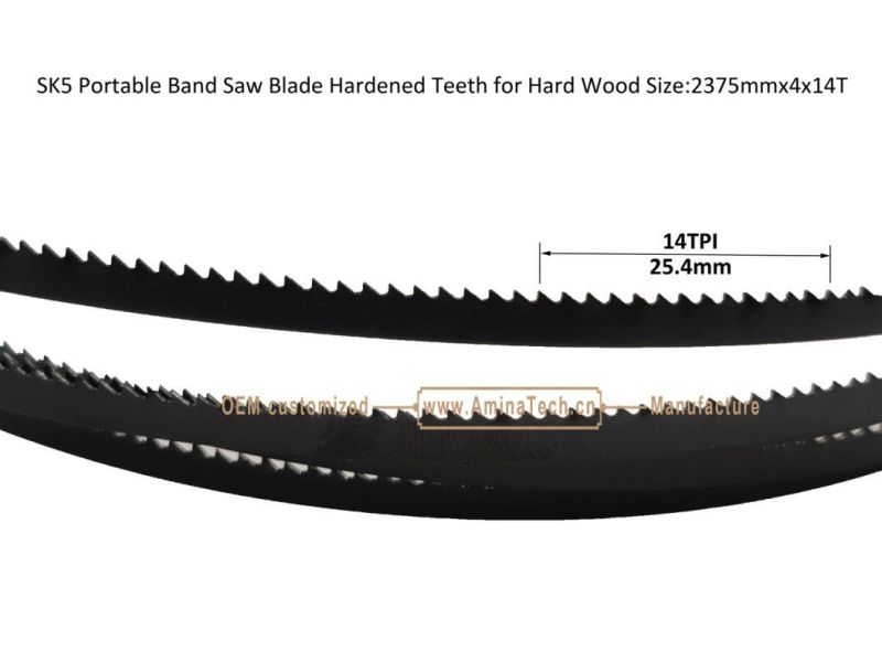 SK5 Portable Band Saw Blade Hardened Teeth 2375mmx4x14T