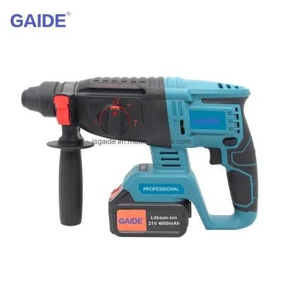 21V Brushless Rotary Power Drill Cordless Rotary Hammer with Battery