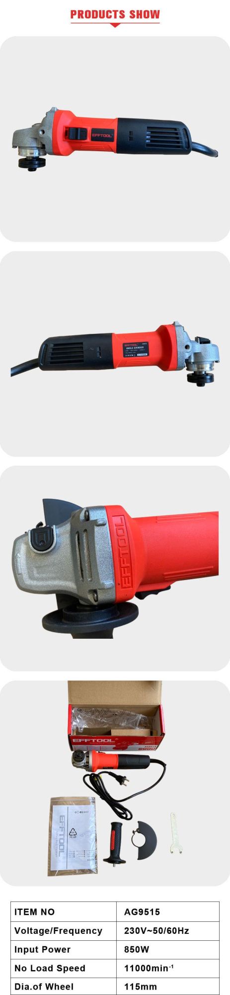 Efftool China Angle Grinder Good Quality Angle Grinder