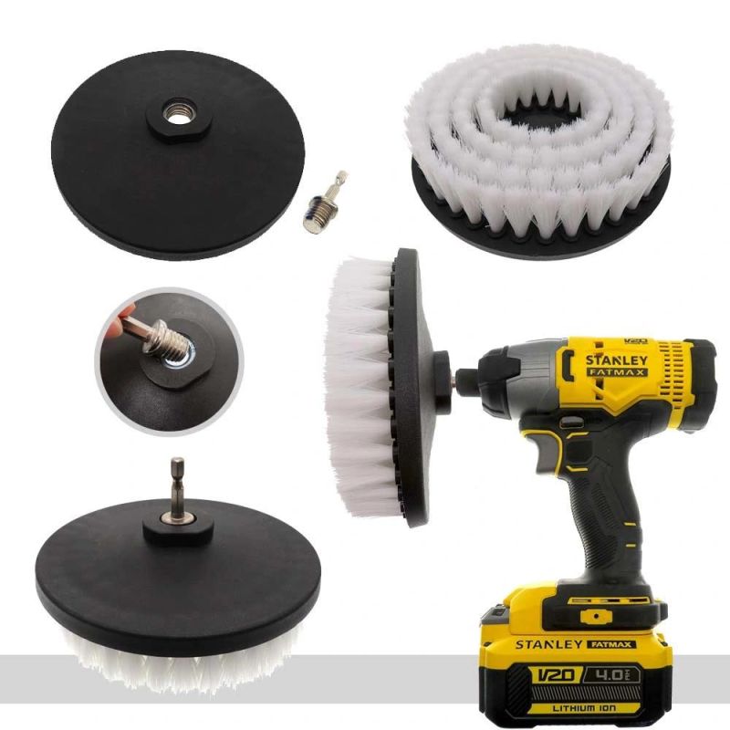 Electric Cleaning Brush 6 Inch Hollow Rodless M14-2 White Electric Cleaning Brush Head