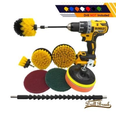 Electric Drill Brush 10-Piece Set Home Cleaning Car Beauty Electric Drill Brush Head
