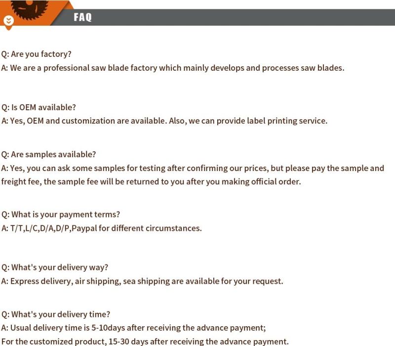 Tct Professional Grade Tungsten Carbide Saw Blades for Aluminum Cutting