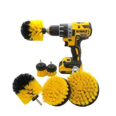 Electric Drill Cleaning Brush 2/3.5/4/5 Inches Electric Drill Yellow Brush Head 6 Pieces Set Dirll Brush dB0711