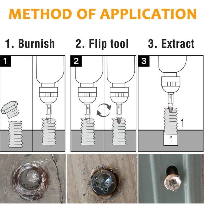 6PCS Damaged Screw Extractor Drill Bit Set Easily Take out Broken Screw, Bolt Remover Stripped Screws Extractor Demolition Tools