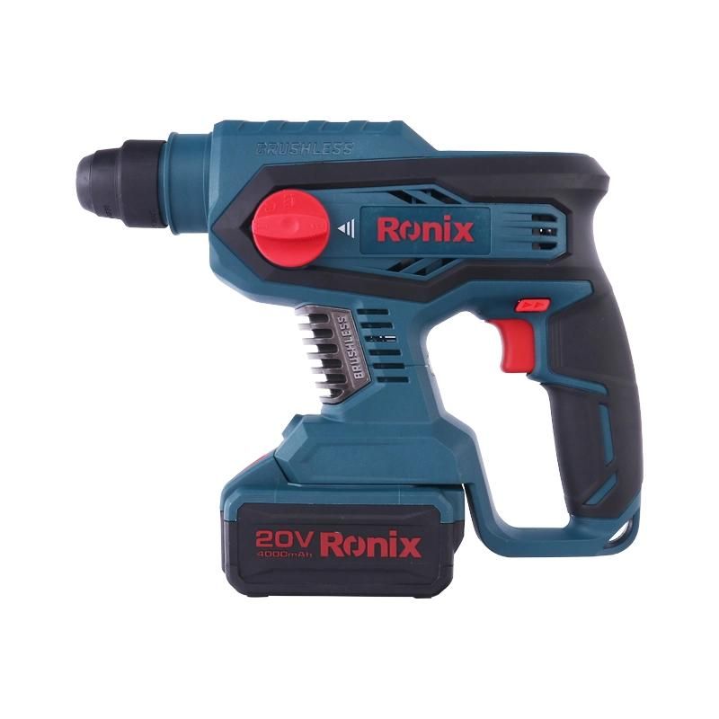 Ronix Hot-Selling 8910 Electric Impact Power Machine 22mm Demolition Brushless Rotary Hammer Drills