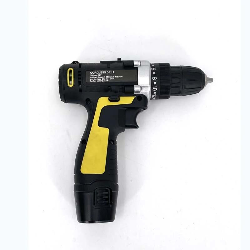Cg-2004yellow Double Speed 12V 16.8V 21V Li-on Lithium Battery Professional Manufacturer Hand Rechargeable Forward and Reverse Impact Cordless Drill