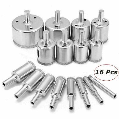 New 16X Diamond Hole Saw Set Holes Saw Drill Bit Cutter Tile Glass Marble Ceramic