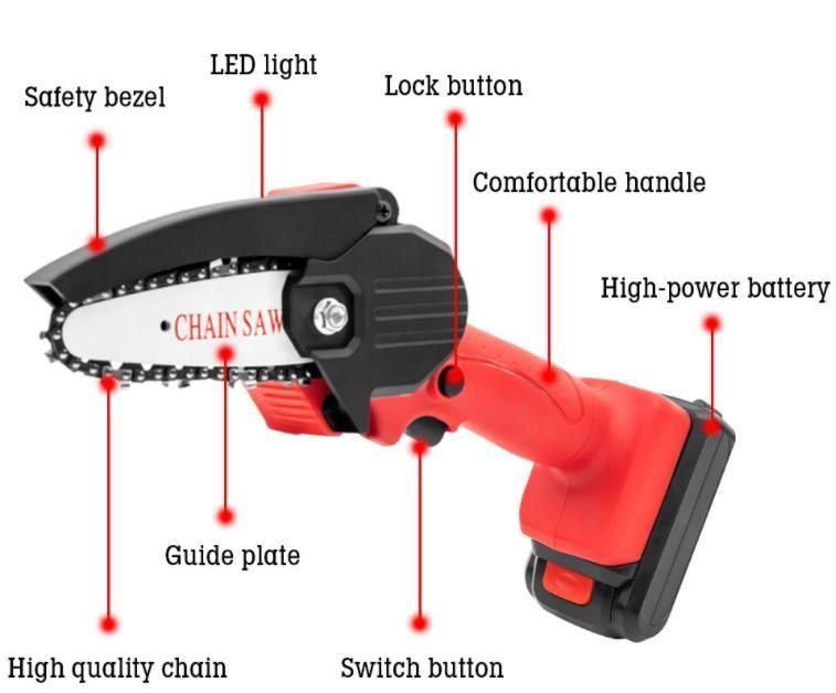 China Factory Cutting Machine 21V 1500mAh Li-ion Cordless Chain Saw Disc 136mm Power Tool Electric Tool