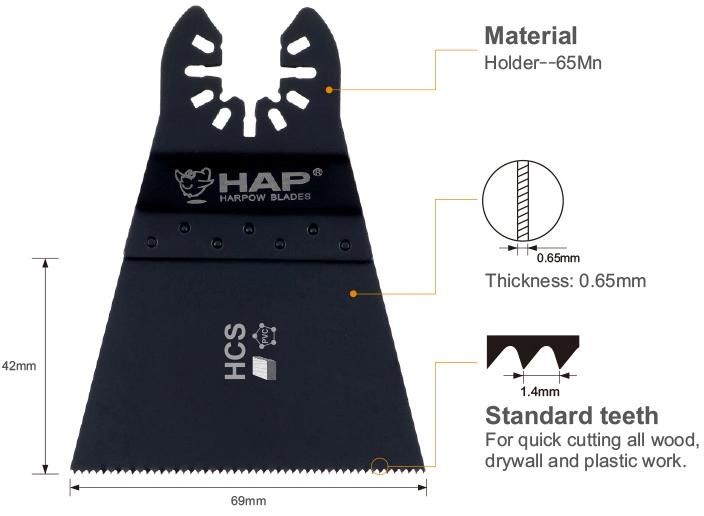 Harpow Standard Wood Plastic Cutting Blade Oscillating Blades