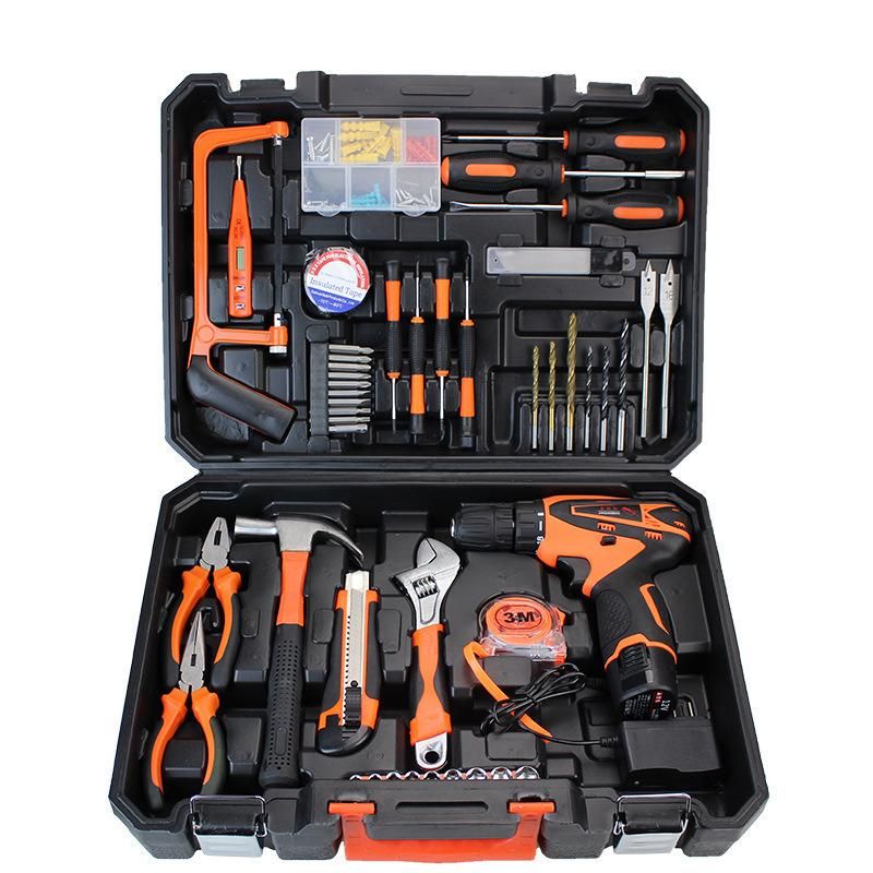 Car Repair Electronic Tools 12V Cordless Lithium Electric 650W Impact Drill 700W Angle Grinder 40W Hot Air Gun Power Tool Sets