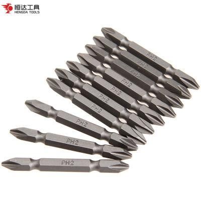 High Magnetic pH2 Screwdriver Bit with Double Heads for Electric Screwdriver