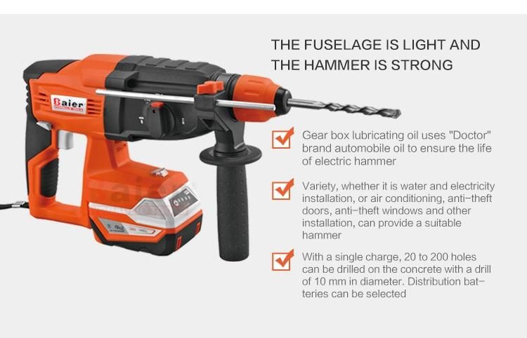 High Impact Frequency 4500ipm Heavy Duty Hammer Drill 26-3
