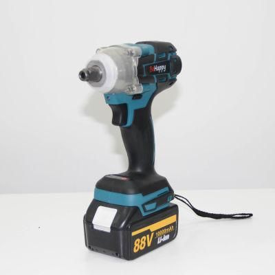 Factory Wholesale Rechargeable Cordless Electric Wrench with Two Batteries