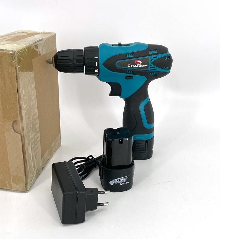 Cg-2006blue Double Speed 12V 16.8V 21V Li-on Lithium Battery Professional Manufacturer Hand Rechargeable Forward and Reverse Impact Cordless Drill