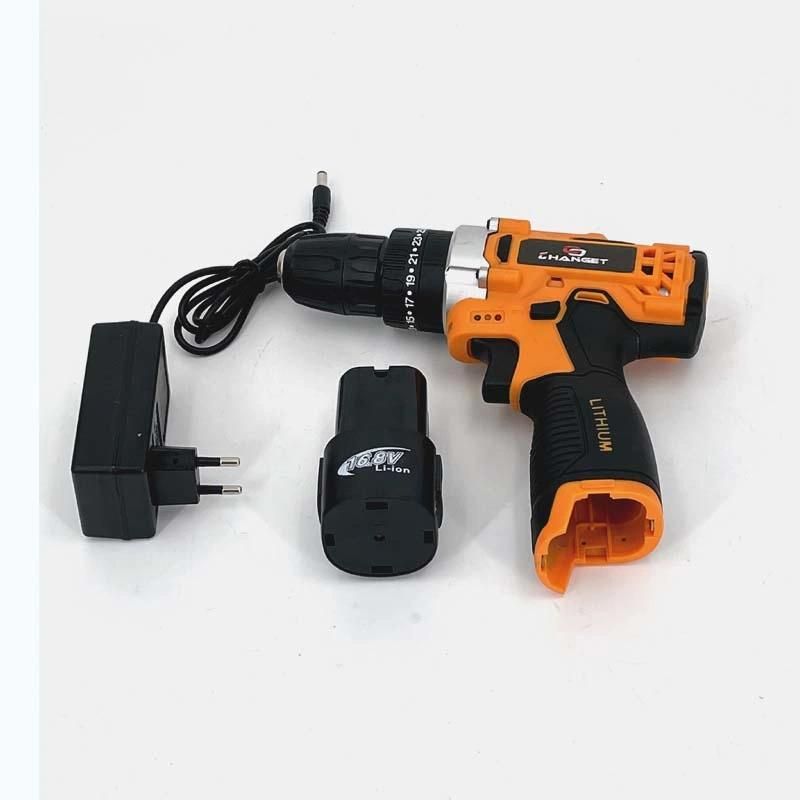 Cg-2003orange Impact Double Speed 12V 16.8V 21V Li-on Lithium Battery Professional Manufacturer Hand Rechargeable Forward and Reverse Impact Cordless Drill