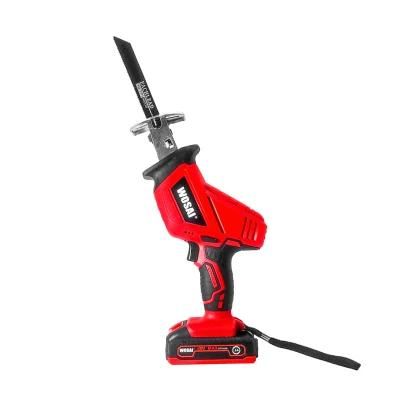 20V Cordless Reciprocating Saw Adjustable Speed Electric Saw with Battery and 4 Pieces Blades