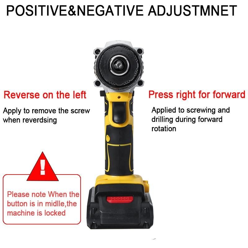 Goldmoon 18V Cordless Drill Electric Screwdriver Power Driver with 2-Speed Power Tools for DC Lithium-Ion Battery