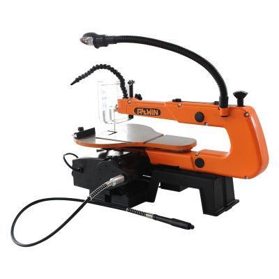 Retail Cast Iron Base 110V 16 Inch Wood Cutting Scroll Saw with Pto Shaft for DIY
