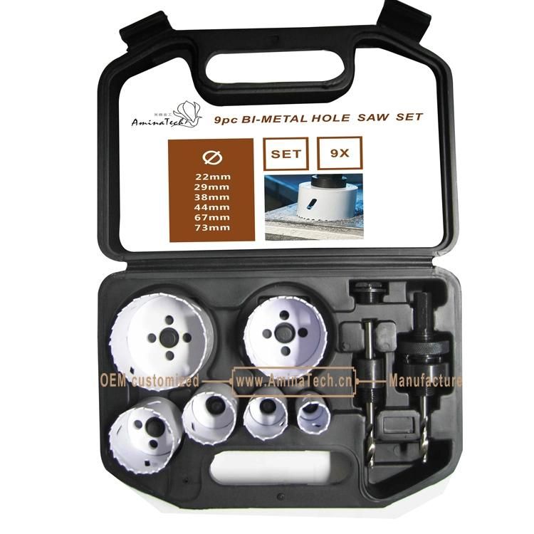 9PC Bimetal Hole Saw Kit,Power Tools,Drill Bits