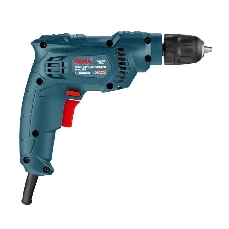 Ronix Model 2106c 400W Portable Hand Power Drill Electric Corded Drill
