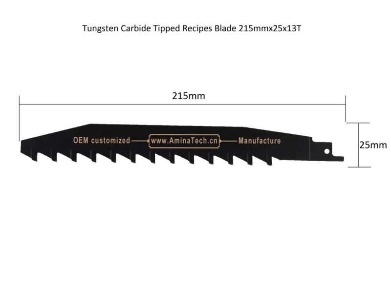 Tungsten Carbide Tipped Recipes Blade 215mmx25x13T,Reciprocating,Power Tools