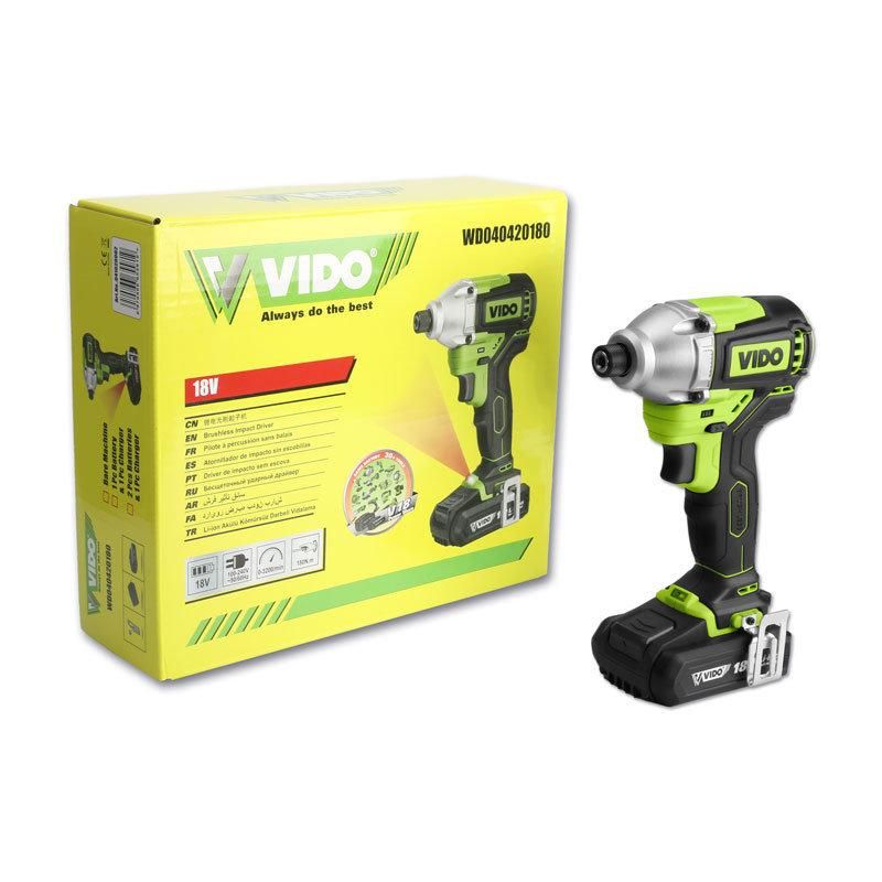 Vido 18V Brushless Large Torque Cordless Impact Screwdriver