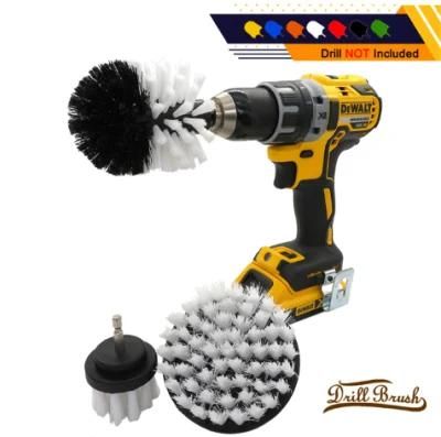 Electric Drill Brush 3-Piece Set 2 Inch 3.5 Inch 4 Inch White Cleaning Brush Head dB0728