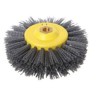 150mm Flat Abrasive Wire Thread Type Wheel Wood Grain Restoration Polishing Brush