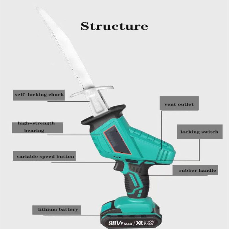 Lithium Battery Reciprocating Saw Hand Handle Cutting Saw Cordless Saw