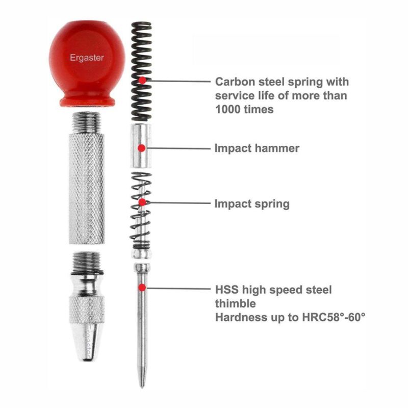 Automatic Spring Loaded Center Punch Power Tools with Copper Coated