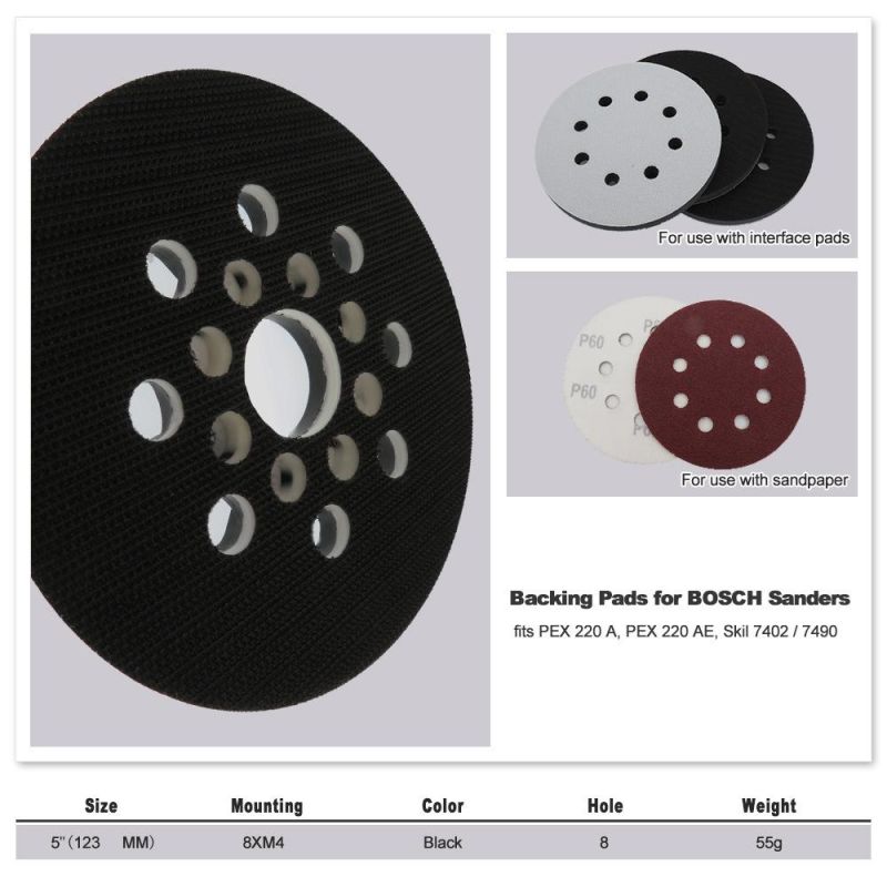 125mm Hook and Loop Backing Disc Sanding Pad