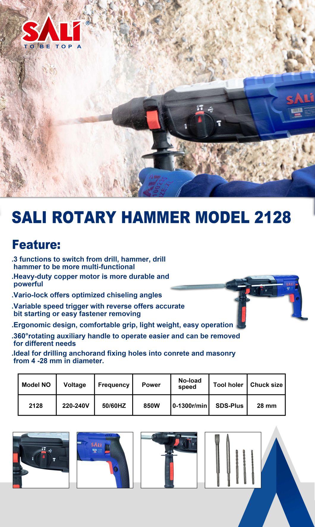 Sali 2128 28mm 850W Multifunction Function High Quality Rotary Hammer