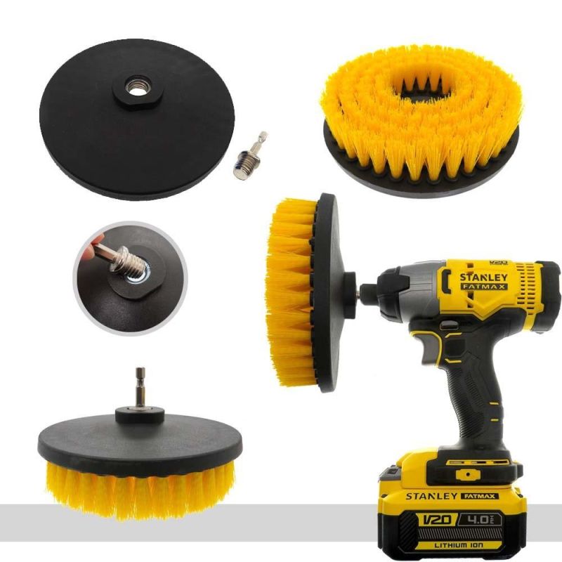 Electric Cleaning Brush 6 Inch Hollow Rodless M14-2 Yellow Electric Cleaning Brush Head