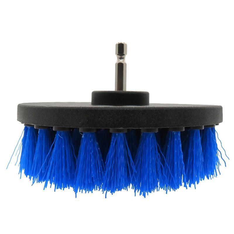Electric Cleaning Brush 4-Piece Blue Kitchen Cleaning Brush Car Beauty 2/3.5/4/5 Inch