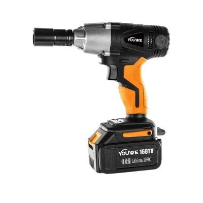 Yw Youwe Battery Electric Impact Wrench 20V Industry Cordless Brushless High Torque300-1500 N. M Max