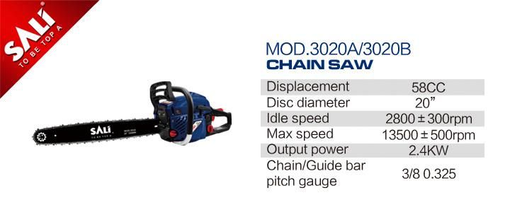 Sali 3020A/3020b 2400W Professional Tools Gasoline Chain Saw